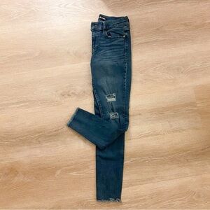 Express Skinny Jeans with Distressed Holes